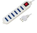 Presa multipla con interruttore - 6 prese bipasso 2P+T - cavo da 1.5 mt - MKC