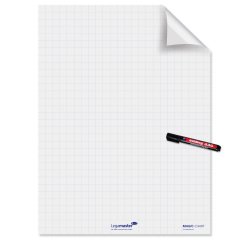 Fogli elettrostatici Magic Chart - 60 x 80 cm - quadretti 2,5 cm - Legamaster - rotolo da 25 pezzi