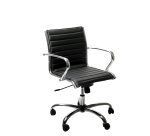 Pollux new PND - pelle - con ruote e braccioli - nero - Unisit