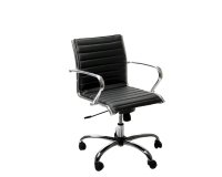 Pollux new PND - pelle - con ruote e braccioli - nero - Unisit