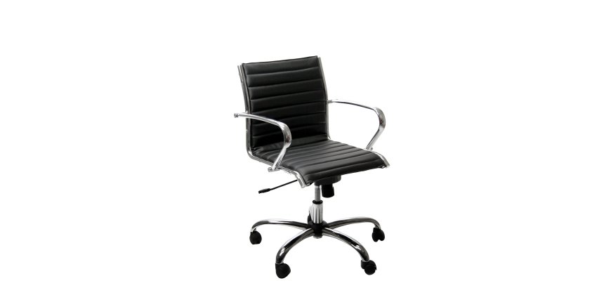 Pollux new PND - pelle - con ruote e braccioli - nero - Unisit