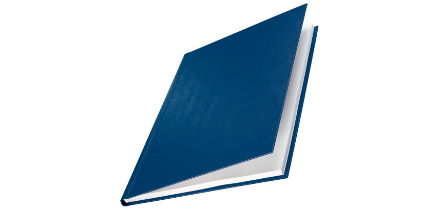Copertine Impressbind - rigide - 3,5 mm - finitura lino - blu - Leitz - scatola 10 pezzi