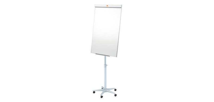 Lavagna portablocco Classic con ruote - 100 x 67,5 cm - bianco - Nobo