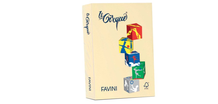 Carta Le Cirque - A3 - 80 gr - giallo pastello 100 - Favini - conf. 500 fogli