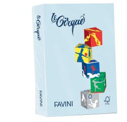 Carta Le Cirque - A3 - 80 gr - celeste pastello 101 - Favini - conf. 500 fogli
