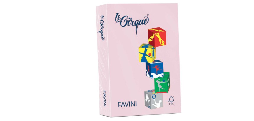 Carta Le Cirque - A3 - 80 gr - rosa pastello 108 - Favini - conf. 500 fogli