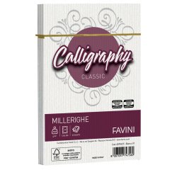 Busta Calligraphy Millerighe - 120 x 180 mm - 100 gr - bianco 01 - Favini - conf. 25 pezzi