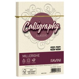 Busta Calligraphy Millerighe - 120 x 180 mm - 100 gr - avorio - Favini - conf. 25 pezzi