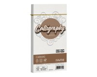 Busta Calligraphy Canvas - 110 x 220 mm - 100 gr - bianco 01 - Favini - conf. 25 pezzi
