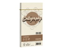 Busta Calligraphy Canvas - 110 x 220 mm - 100 gr - avorio 02 - Favini - conf. 25 pezzi
