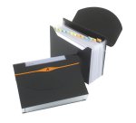 Portadocumenti a soffietto Optima - 13 tasche - 23 x 33 cm - PP- nero - Rexel