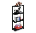Scaffale 3060/4 - 4 ripiani - 60 x 30 x 132 cm - PPL - nero - Terry