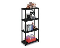 Scaffale 3060/4 - 4 ripiani - 60 x 30 x 132 cm - PPL - nero - Terry