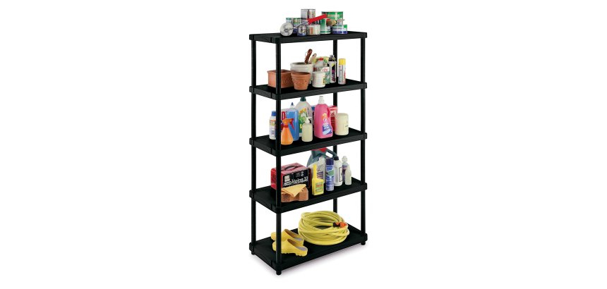 Scaffale 4080/5 - 5 ripiani - 80 x 40 x 173,4 cm - PPL - nero - Terry