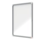 Bacheca per esterni - fondo magnetico bianco - 9 fogli A4 - verticale - Nobo