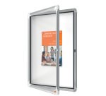Bacheca per interni - fondo magnetico bianco - 4 fogli A4 - verticale - Nobo