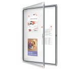 Bacheca per interni - fondo magnetico bianco - 9 fogli A4 - verticale - Nobo