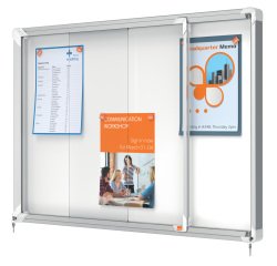 Nobo Premium Plus Magnetic Lockable Notice Board Sliding Door 8xA4