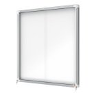 Bacheca per interni - fondo in metallo - 12 fogli A4 - ante scorrevoli - Nobo