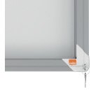 Bacheca per interni - fondo in metallo - 12 fogli A4 - ante scorrevoli - Nobo