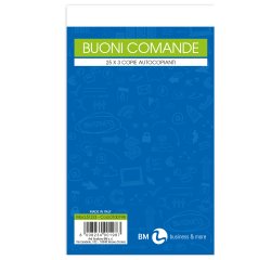 Blocco comande - 25 fogli - 3 copie autoricalcanti - 10 x 17cm - BM