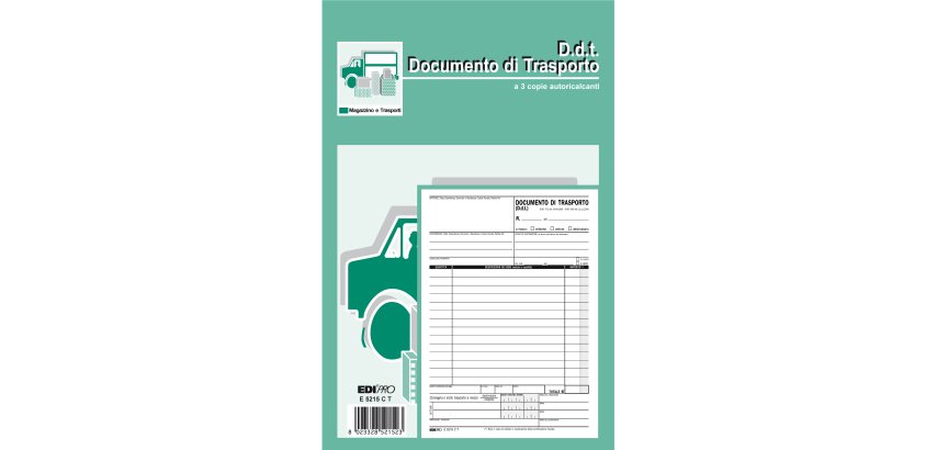 Blocco DDT - 33 fogli 3 copie autoricalcanti - 23 x 14,8cm - Edipro