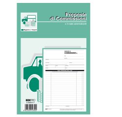 Blocco copia commissioni - 3 copie autoricalcanti - 23 x15 cm - 33 fogli - Edipro