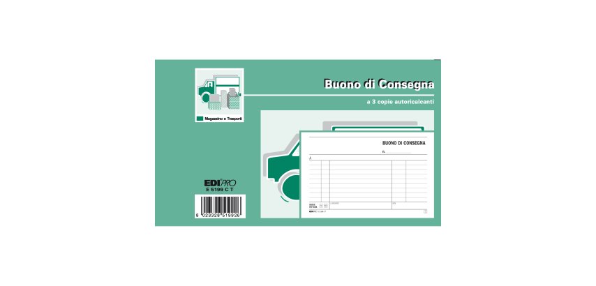 Blocco buoni consegna - 33 fogli 3 copie autoricalcanti - 10 x 17cm - Edipro