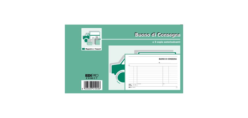 Blocco buoni consegna - 33 fogli 3 copie autoricalcanti - 10 x 17cm - Edipro