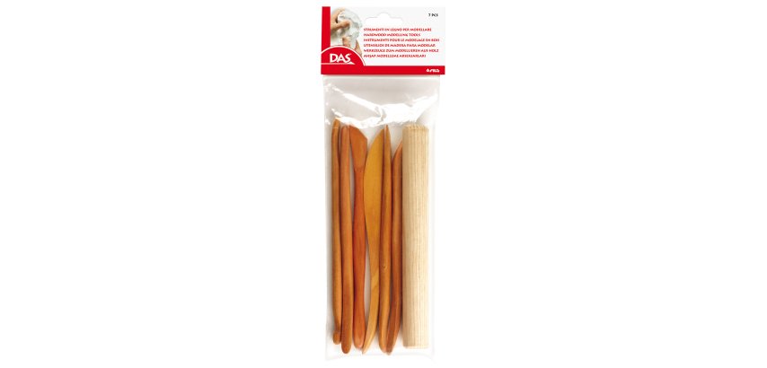 Blister 7 spatole in legno per modellare - Das