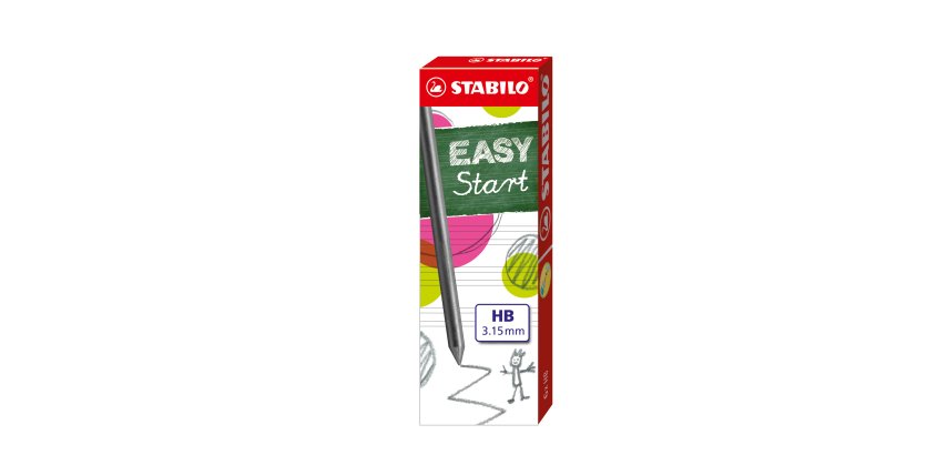 Mine Easystart - mina 3,15mm - gradazione HB - Stabilo - astuccio 6 mine