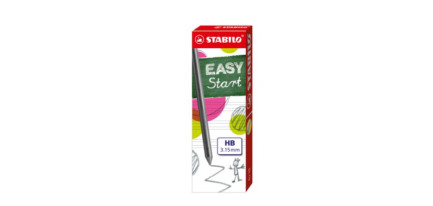 Mine Easystart - mina 3,15mm - gradazione HB - Stabilo - astuccio 6 mine