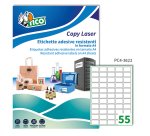 TICO Etichette adesive trasparenti lucide 36x22mm, 55 etichette per foglio, adesivo permanente, laser / offset / serigrafica / tipografica, 100 fogli