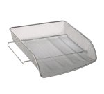 Vaschetta portacorrispondenza Mesh - 27 x 6,5 x 34 cm - rete metallica - argento - Alba