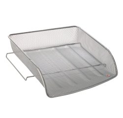 Vaschetta portacorrispondenza Mesh - 27 x 6,5 x 34 cm - rete metallica - argento - Alba