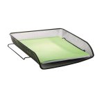 Vaschetta portacorrispondenza Mesh - 27 x 6,5 x 34 cm - rete metallica - nero - Alba