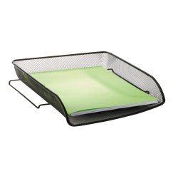 Vaschetta portacorrispondenza Mesh - 27 x 6,5 x 34 cm - rete metallica - nero - Alba