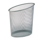 Cestino gettacarte Mesh - 18 L - rete metallica - argento - Alba