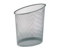 Cestino gettacarte Mesh - 18 L - rete metallica - argento - Alba