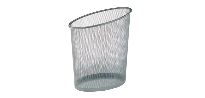 Cestino gettacarte Mesh - 18 L - rete metallica - argento - Alba