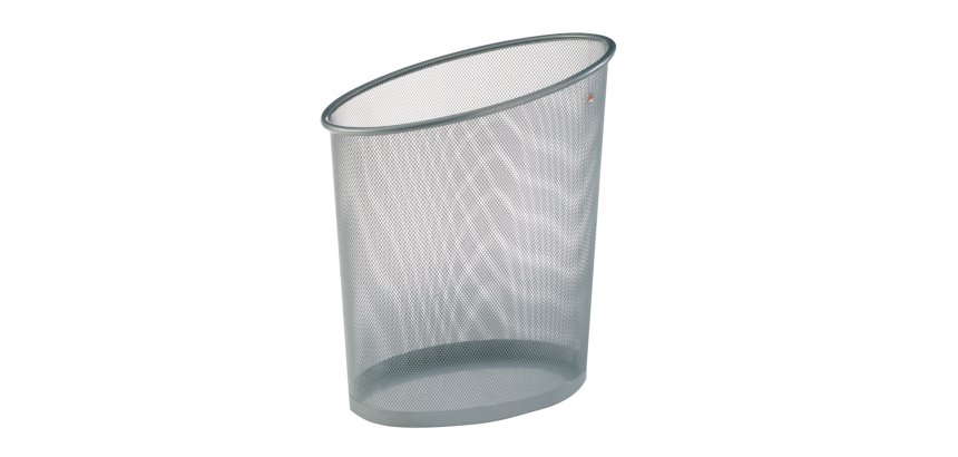 Cestino gettacarte Mesh - 18 L - rete metallica - argento - Alba