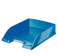 Vaschetta portacorrispondenza WOW - 25,5 x 35,7 x 7 cm - blu metallizzato - Leitz