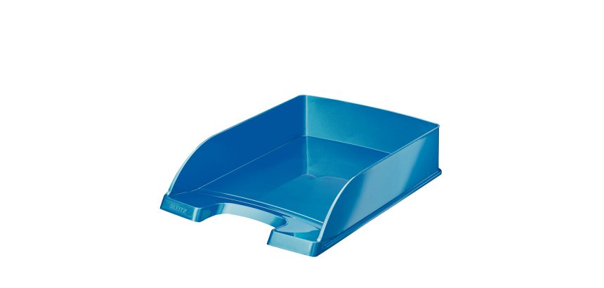 Vaschetta portacorrispondenza WOW - 25,5 x 35,7 x 7 cm - blu metallizzato - Leitz