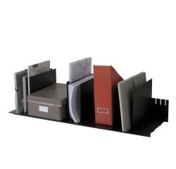 Portariviste - 10 separatori mobili - 80,2 x 27,5 x 21 cm - nero - Paperflow