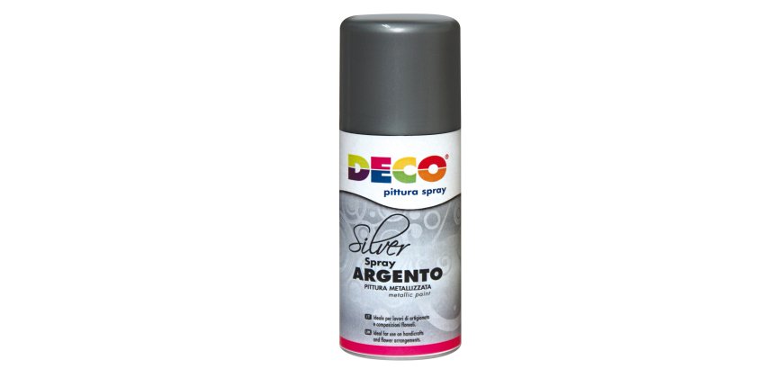 Vernice spray - 150ml - argento - DECO