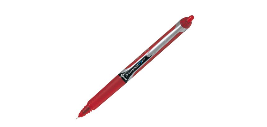 Roller a scatto Hi Tecpoint V7 RT - punta 0,7mm - rosso  - Pilot