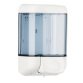 Dispenser da muro per sapone liquido - 12,8x11,2x20,5 cm - capacitA' 1 L -  bianco/azzurro trasparente - Mar Plast