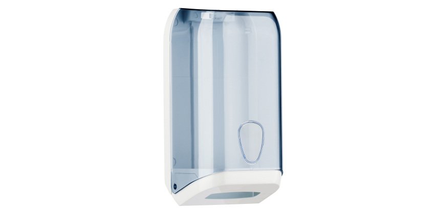 Dispenser carta igienica Prestige - interfogliata - 15,8 x 13 x 30,7 cm - trasparente - Mar Plast