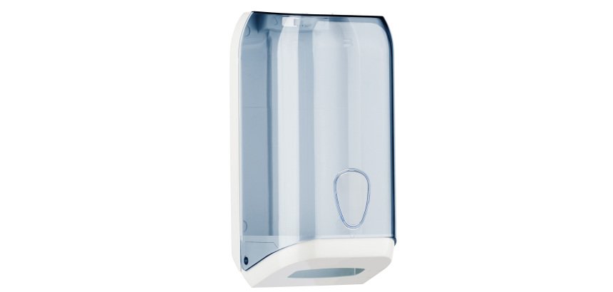 Dispenser carta igienica Prestige - interfogliata - 15,8 x 13 x 30,7 cm - trasparente - Mar Plast