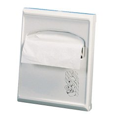 Dispenser per carta copriwater Mini - 23x5,5x29,5 cm - bianco - Mar Plast